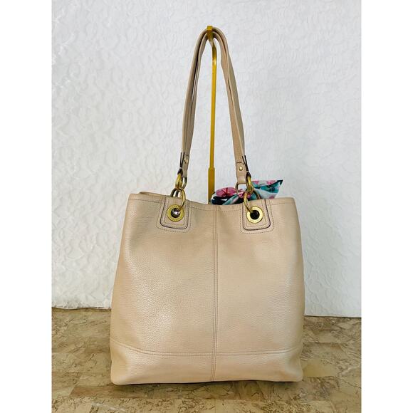 Coach penelope F18890 pearl pebble Leather large Satchel BAG PURSE shoulder bag - Picture 2 of 7